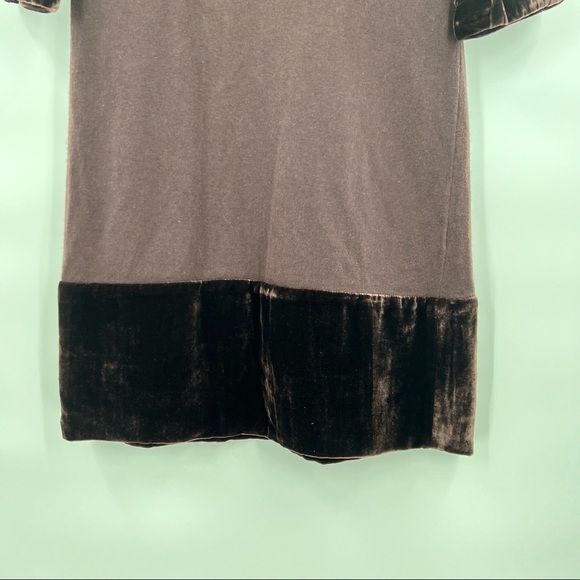 Boden brown dress velvet trim shift size 4 - Picture 3 of 8